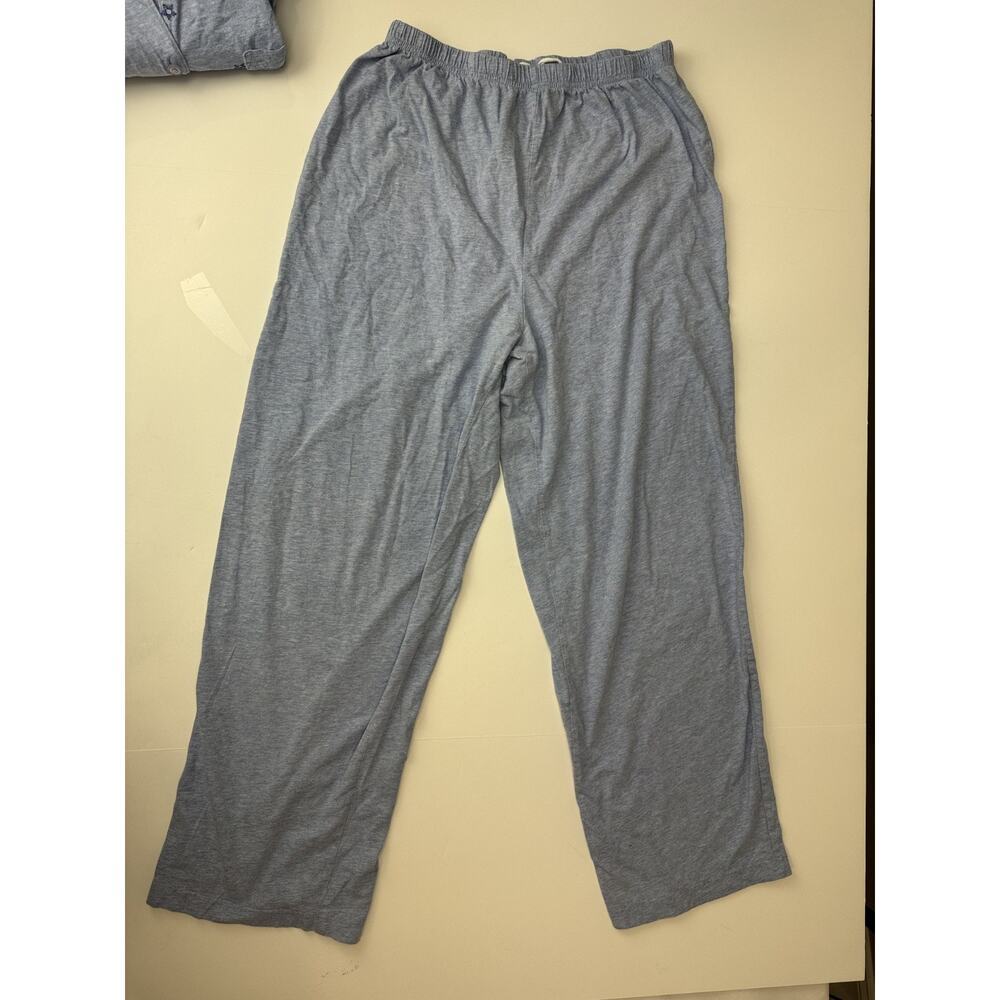Charter Club Women's Pajamas Set 100% Cotton Blue Button-Up Flannel Cozy Medium - Picture 6 of 8